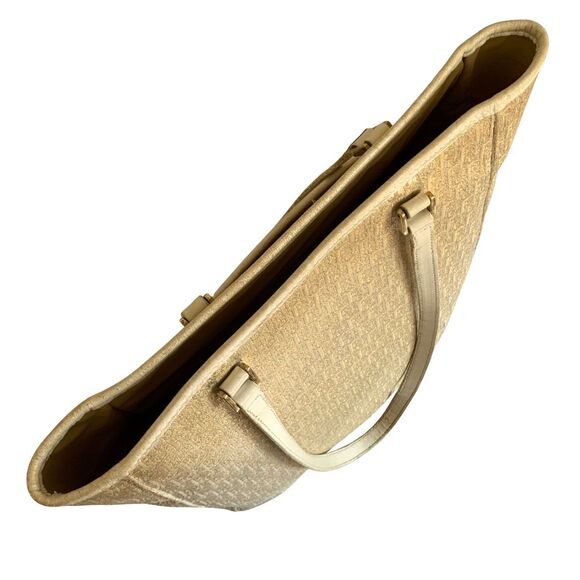 Christian Dior White and Gold Monogram Tote Bag Vintage - Picture 9 of 16